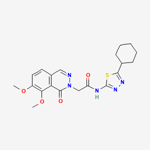 N-(5-cyclohexyl-1,3,4-thiadiazol-2-yl)-2-(7,8-dimethoxy-1-oxophthalazin-2(1H)-yl)acetamide