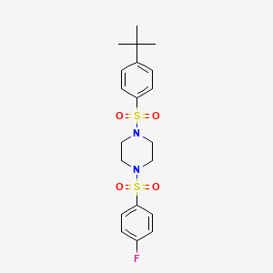 1-[(4-Tert-butylphenyl)sulfonyl]-4-[(4-fluorophenyl)sulfonyl]piperazine