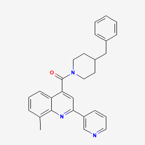 molecular formula C28H27N3O B14932683 (4-Benzylpiperidin-1-yl)[8-methyl-2-(pyridin-3-yl)quinolin-4-yl]methanone 