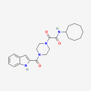 molecular formula C23H30N4O3 B14932685 N-cyclooctyl-2-[4-(1H-indol-2-ylcarbonyl)piperazin-1-yl]-2-oxoacetamide 