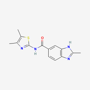 N-(4,5-dimethyl-1,3-thiazol-2-yl)-2-methyl-1H-benzimidazole-5-carboxamide