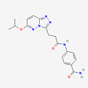 4-({3-[6-(Propan-2-yloxy)[1,2,4]triazolo[4,3-b]pyridazin-3-yl]propanoyl}amino)benzamide