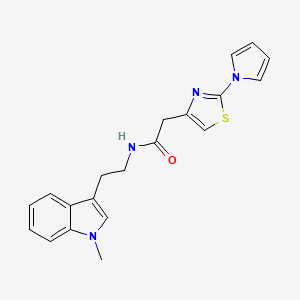 N-[2-(1-methyl-1H-indol-3-yl)ethyl]-2-[2-(1H-pyrrol-1-yl)-1,3-thiazol-4-yl]acetamide