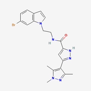 molecular formula C20H21BrN6O B14932708 N-[2-(6-bromo-1H-indol-1-yl)ethyl]-1',3',5'-trimethyl-1'H,2H-3,4'-bipyrazole-5-carboxamide 