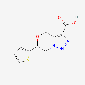 molecular formula C10H9N3O3S B1493271 6-(thiophen-2-yl)-6,7-dihydro-4H-[1,2,3]triazolo[5,1-c][1,4]oxazine-3-carboxylic acid CAS No. 2098071-77-1