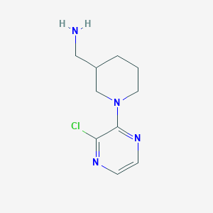 molecular formula C10H15ClN4 B1493272 (1-(3-Chloropyrazin-2-yl)piperidin-3-yl)methanamine CAS No. 2092033-27-5