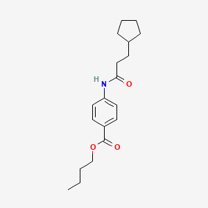 molecular formula C19H27NO3 B14932720 Butyl 4-[(3-cyclopentylpropanoyl)amino]benzoate 