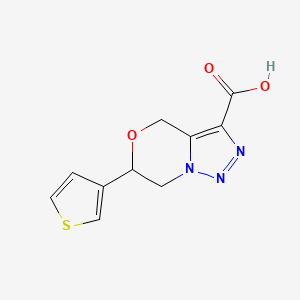 molecular formula C10H9N3O3S B1493273 6-(thiophen-3-yl)-6,7-dihydro-4H-[1,2,3]triazolo[5,1-c][1,4]oxazine-3-carboxylic acid CAS No. 2098111-61-4