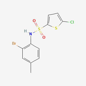 molecular formula C11H9BrClNO2S2 B14932741 N-(2-bromo-4-methylphenyl)-5-chlorothiophene-2-sulfonamide 