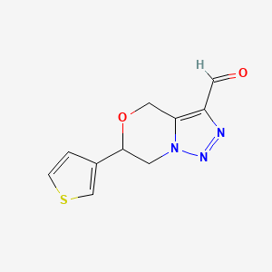 molecular formula C10H9N3O2S B1493275 6-(thiophen-3-yl)-6,7-dihydro-4H-[1,2,3]triazolo[5,1-c][1,4]oxazine-3-carbaldehyde CAS No. 2098111-70-5