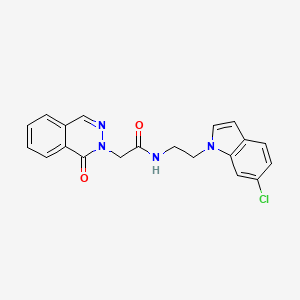 N-[2-(6-chloro-1H-indol-1-yl)ethyl]-2-(1-oxophthalazin-2(1H)-yl)acetamide