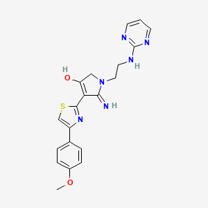 molecular formula C20H20N6O2S B14932759 5-imino-4-[4-(4-methoxyphenyl)-1,3-thiazol-2-yl]-1-[2-(pyrimidin-2-ylamino)ethyl]-2,5-dihydro-1H-pyrrol-3-ol 