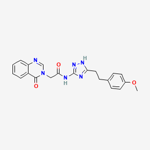 N-{3-[2-(4-methoxyphenyl)ethyl]-1H-1,2,4-triazol-5-yl}-2-(4-oxoquinazolin-3(4H)-yl)acetamide