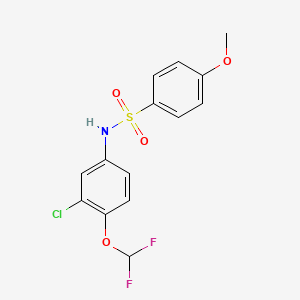 N-[3-chloro-4-(difluoromethoxy)phenyl]-4-methoxybenzenesulfonamide