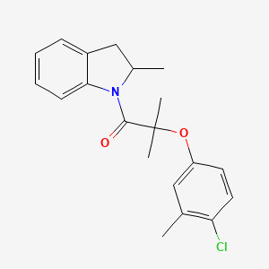 2-(4-chloro-3-methylphenoxy)-2-methyl-1-(2-methyl-2,3-dihydro-1H-indol-1-yl)propan-1-one