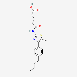 molecular formula C19H24N2O3S B14932794 5-{[4-(4-Butylphenyl)-5-methyl-1,3-thiazol-2-yl]amino}-5-oxopentanoic acid 