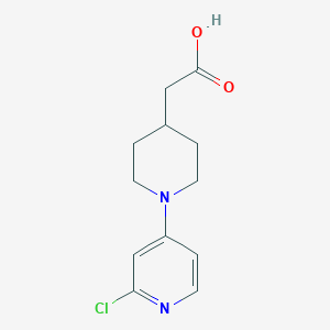 molecular formula C12H15ClN2O2 B1493282 2-(1-(2-Chloropyridin-4-yl)piperidin-4-yl)acetic acid CAS No. 2097997-39-0