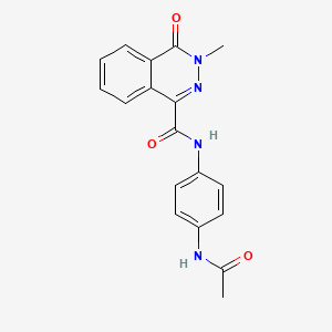 molecular formula C18H16N4O3 B14932824 N-(4-acetamidophenyl)-3-methyl-4-oxo-3,4-dihydrophthalazine-1-carboxamide 