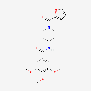 molecular formula C20H24N2O6 B14932829 N-[1-(furan-2-ylcarbonyl)piperidin-4-yl]-3,4,5-trimethoxybenzamide 