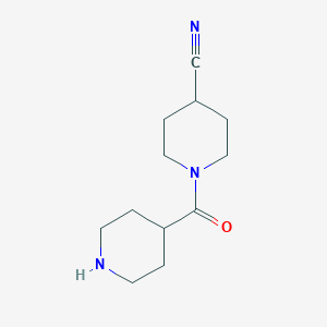 molecular formula C12H19N3O B1493288 1-(Piperidine-4-carbonyl)piperidine-4-carbonitrile CAS No. 2097957-61-2