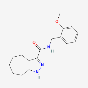 N-(2-methoxybenzyl)-2,4,5,6,7,8-hexahydrocyclohepta[c]pyrazole-3-carboxamide