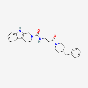 N-[3-(4-benzylpiperidin-1-yl)-3-oxopropyl]-1,3,4,9-tetrahydro-2H-beta-carboline-2-carboxamide