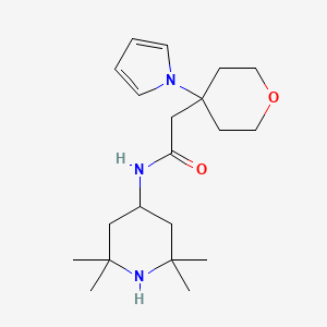 2-[4-(1H-pyrrol-1-yl)tetrahydro-2H-pyran-4-yl]-N-(2,2,6,6-tetramethylpiperidin-4-yl)acetamide