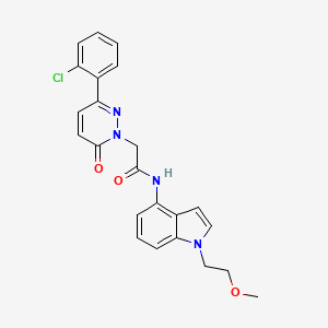 molecular formula C23H21ClN4O3 B14932928 2-[3-(2-chlorophenyl)-6-oxopyridazin-1(6H)-yl]-N-[1-(2-methoxyethyl)-1H-indol-4-yl]acetamide 