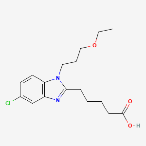 molecular formula C17H23ClN2O3 B14932930 1H-Benzimidazole-2-pentanoic acid, 5-chloro-1-(3-ethoxypropyl)- CAS No. 1437433-56-1