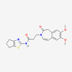 N-(5,6-dihydro-4H-cyclopenta[d]thiazol-2-yl)-3-(7,8-dimethoxy-2-oxo-1H-benzo[d]azepin-3(2H)-yl)propanamide