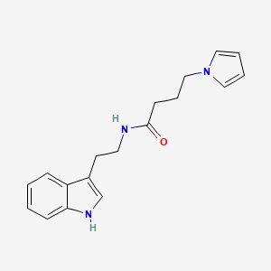 molecular formula C18H21N3O B14932948 N-(2-(1H-indol-3-yl)ethyl)-4-(1H-pyrrol-1-yl)butanamide 