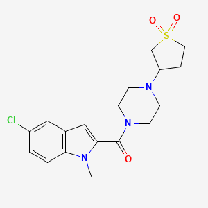 (5-chloro-1-methyl-1H-indol-2-yl)(4-(1,1-dioxidotetrahydrothiophen-3-yl)piperazin-1-yl)methanone