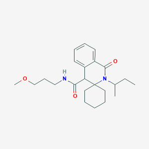 2'-(butan-2-yl)-N-(3-methoxypropyl)-1'-oxo-1',4'-dihydro-2'H-spiro[cyclohexane-1,3'-isoquinoline]-4'-carboxamide