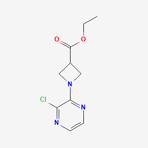 molecular formula C10H12ClN3O2 B1493297 Ethyl 1-(3-chloropyrazin-2-yl)azetidine-3-carboxylate CAS No. 2098002-52-7