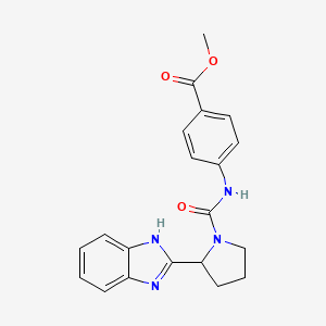 methyl 4-({[2-(1H-benzimidazol-2-yl)pyrrolidin-1-yl]carbonyl}amino)benzoate