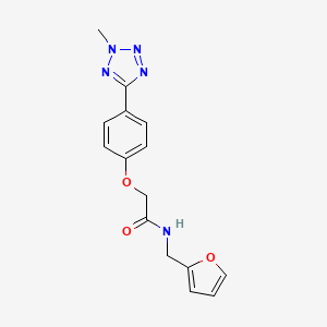 molecular formula C15H15N5O3 B14932985 N-(furan-2-ylmethyl)-2-[4-(2-methyl-2H-tetrazol-5-yl)phenoxy]acetamide 