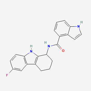 N-(6-Fluoro-2,3,4,9-tetrahydro-1H-carbazol-1-YL)-1H-indole-4-carboxamide