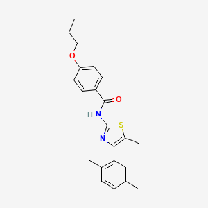 N-[4-(2,5-dimethylphenyl)-5-methyl-1,3-thiazol-2-yl]-4-propoxybenzamide