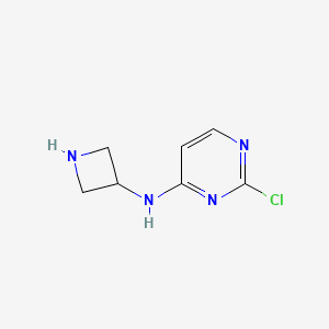 molecular formula C7H9ClN4 B1493300 N-(azetidin-3-yl)-2-chloropyrimidin-4-amine CAS No. 2092230-94-7
