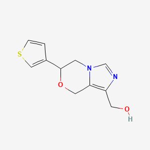 molecular formula C11H12N2O2S B1493301 (6-(噻吩-3-基)-5,6-二氢-8H-咪唑并[5,1-c][1,4]恶嗪-1-基)甲醇 CAS No. 2098013-20-6