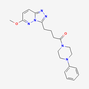 4-(6-Methoxy[1,2,4]triazolo[4,3-b]pyridazin-3-yl)-1-(4-phenylpiperazin-1-yl)butan-1-one