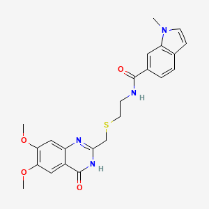 N-(2-{[(6,7-dimethoxy-4-oxo-3,4-dihydroquinazolin-2-yl)methyl]sulfanyl}ethyl)-1-methyl-1H-indole-6-carboxamide