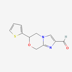 6-(thiophen-2-yl)-5,6-dihydro-8H-imidazo[2,1-c][1,4]oxazine-2-carbaldehyde