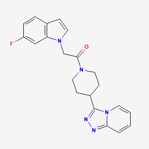 2-(6-fluoro-1H-indol-1-yl)-1-[4-([1,2,4]triazolo[4,3-a]pyridin-3-yl)piperidin-1-yl]ethanone