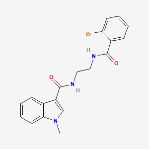 molecular formula C19H18BrN3O2 B14933033 N-(2-{[(2-bromophenyl)carbonyl]amino}ethyl)-1-methyl-1H-indole-3-carboxamide 