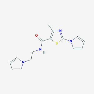 molecular formula C15H16N4OS B14933034 4-methyl-2-(1H-pyrrol-1-yl)-N-[2-(1H-pyrrol-1-yl)ethyl]-1,3-thiazole-5-carboxamide 