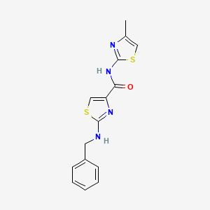 molecular formula C15H14N4OS2 B14933036 2-(benzylamino)-N-[(2E)-4-methyl-1,3-thiazol-2(3H)-ylidene]-1,3-thiazole-4-carboxamide 