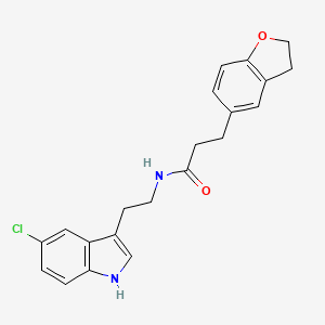 molecular formula C21H21ClN2O2 B14933042 N-[2-(5-chloro-1H-indol-3-yl)ethyl]-3-(2,3-dihydro-1-benzofuran-5-yl)propanamide 