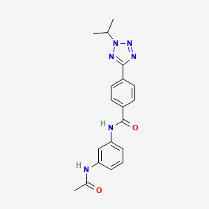 N-[3-(acetylamino)phenyl]-4-[2-(propan-2-yl)-2H-tetrazol-5-yl]benzamide