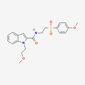 molecular formula C21H24N2O5S B14933079 1-(2-methoxyethyl)-N-{2-[(4-methoxyphenyl)sulfonyl]ethyl}-1H-indole-2-carboxamide 